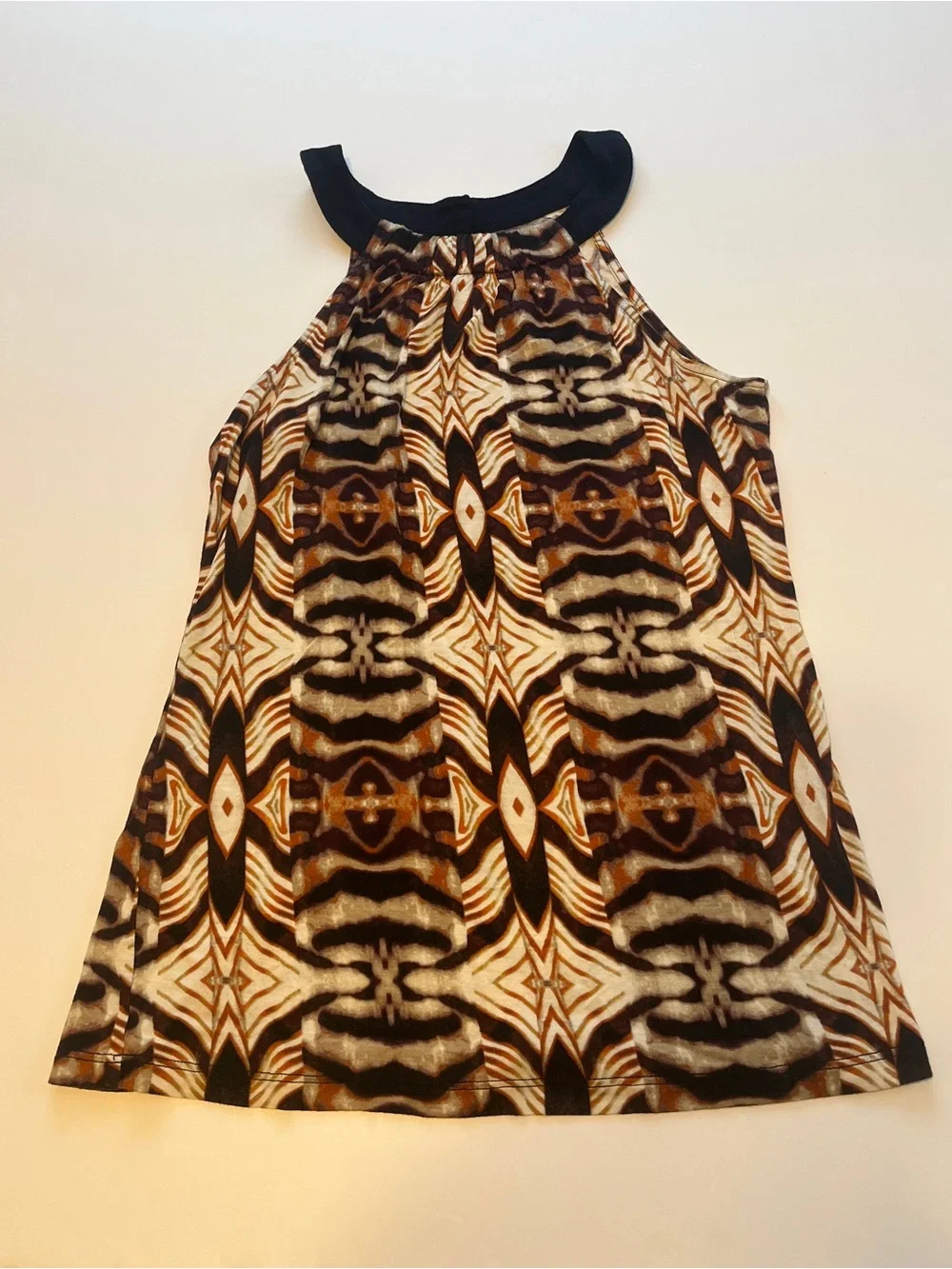 a.n.a Girls Geometric Halter tops in Black, Brown & Cream size PM